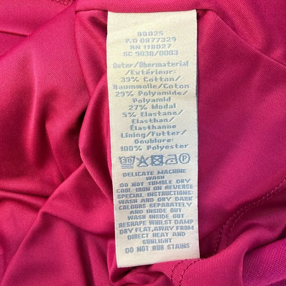 Boden Dress Women's 10 L Magenta Navy Short Sleave Sheath Dress Lined EUC - Picture 7 of 9